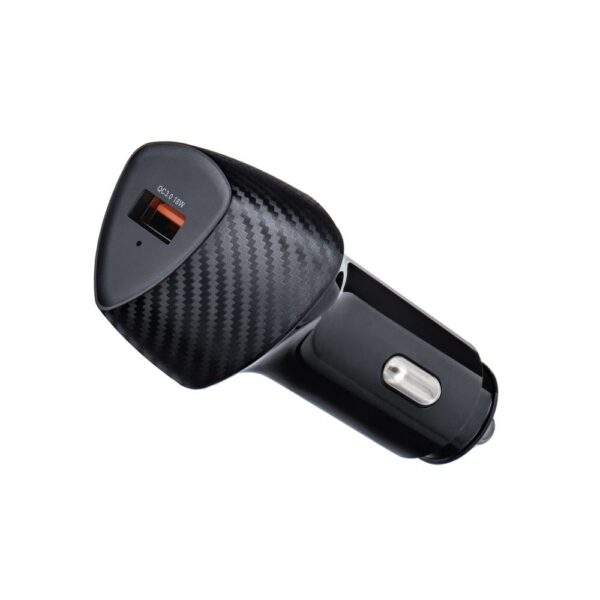 Mini încărcător auto FORCELL - CARBON USB QC 3.0 18W CC50-1A - Negru - imagine 2