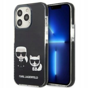 Husa Karl Lagerfeld - iPhone 13 Pro - Karl & Choupette s Head - Black