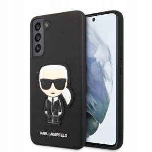 Husa Karl Lagerfeld - Samsung Galaxy S22 Plus - Saffiano Ikonik Karl`s Patch - Black