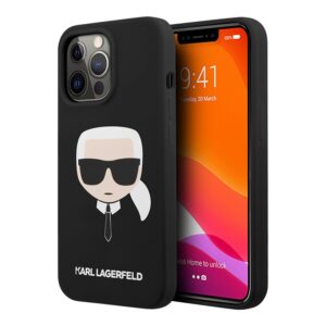 Husa Karl Lagerfeld - iPhone 13 Pro - Silicone Karl s Head - Black