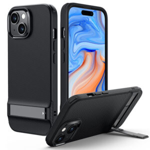 Husa ESR - Air Shield Boost Kickstand - iPhone 15 Plus - Translucent Black