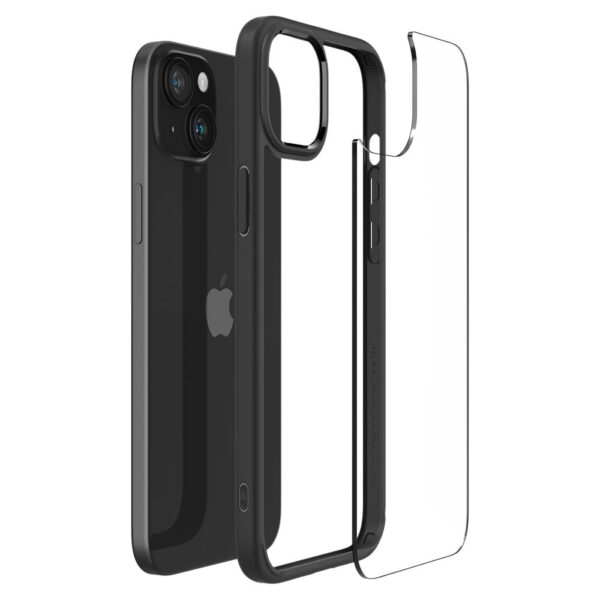 Husa Spigen - Ultra Hybrid - iPhone 15 Plus - Matte Black - imagine 3