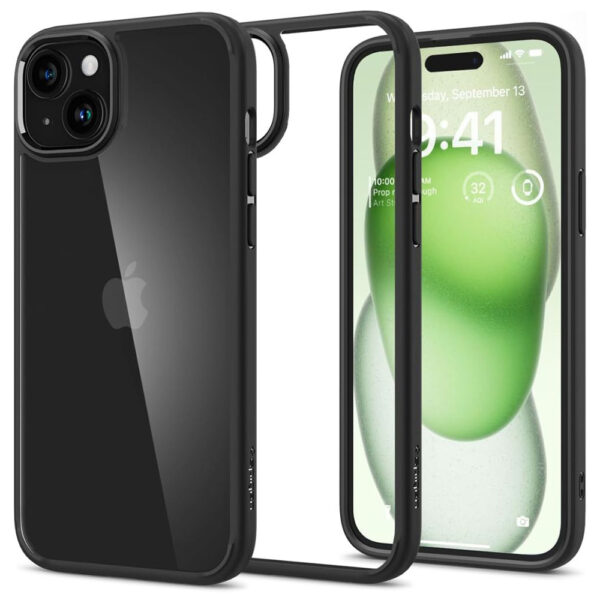 Husa Spigen - Ultra Hybrid - iPhone 15 Plus - Matte Black
