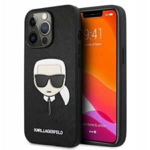 Husa Karl Lagerfeld - iPhone 13 Pro - Saffiano Iconik Karl s Head - Black