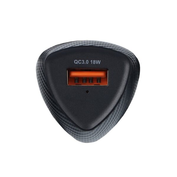 Mini încărcător auto FORCELL - CARBON USB QC 3.0 18W CC50-1A - Negru - imagine 5