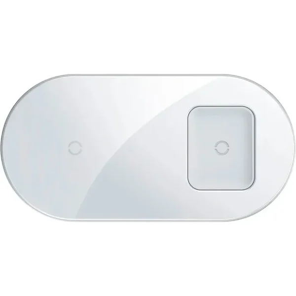 Încărcător Baseus - Simple 2in1 Wireless Charger 15W Max + AirPods - Alb