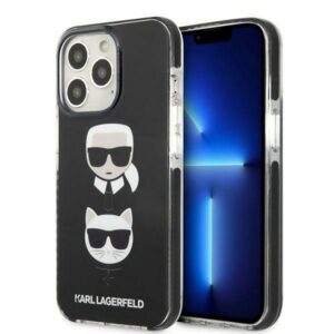 Husa Karl Lagerfeld - iPhone 13 Pro - Karl & Choupette Head - Black