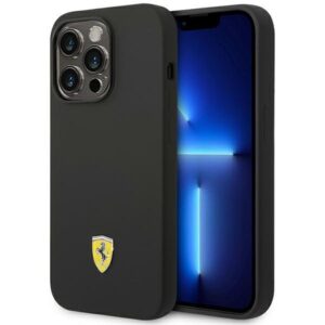 Husa Ferrari - iPhone 14 Pro Max - Logo Metal Logo MagSafe - Black