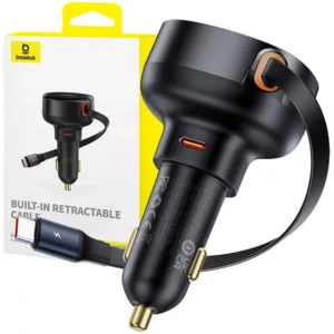 Incărcător de mașină Baseus Car Charger Enjoyment Pro with cable USB-C, 60W