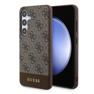Husa originala Guess Samsung Galaxy S24 Hardcase 4G Stripe Collection, maro, GUHCS24SG4GLBR