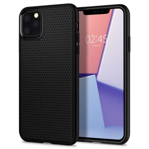 Husa iPhone 11 Pro Max Spigen Liquid Air, negru mat
