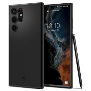 Husa Samsung Galaxy S22 Ultra 5G Spigen Thin Fit, negru
