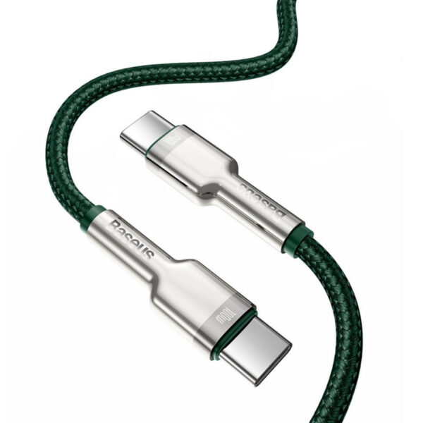Cablu date Type-C Baseus, 100W, 480Mbps, 2m, verde, CATJK-D06 - imagine 5