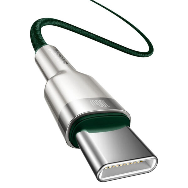 Cablu date Type-C Baseus, 100W, 480Mbps, 2m, verde, CATJK-D06 - imagine 4