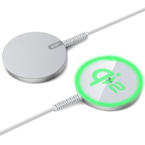 Incarcator MagSafe wireless ESR HaloLock Qi2, 15W, argintiu