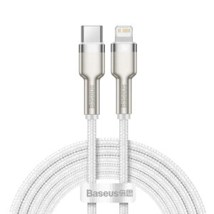 Cablu de date Type C Baseus, 20W, 2m, alb, CATLJK-B02