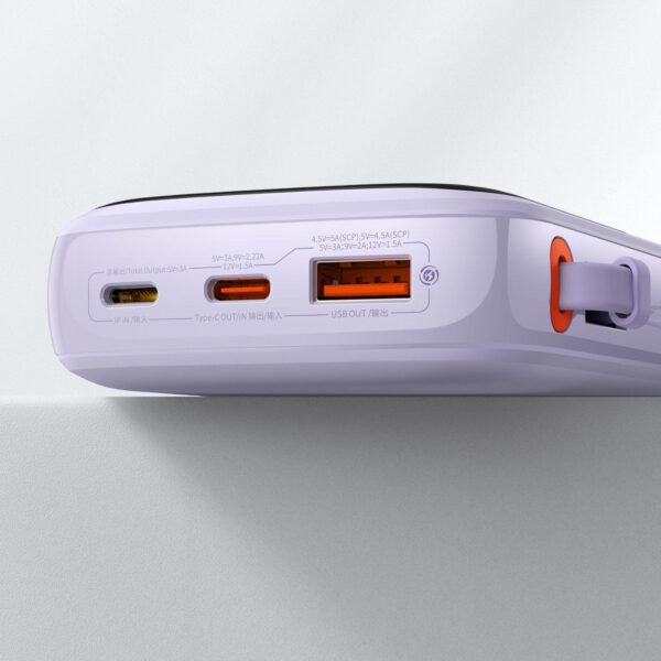 Acumulator extern 20000mAh Baseus cu cablu tip C, PPQD030105 - imagine 4