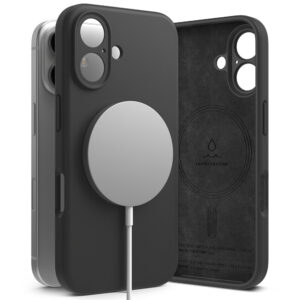 Husa iPhone 16 Ringke Silicone Magnetic MagSafe, negru