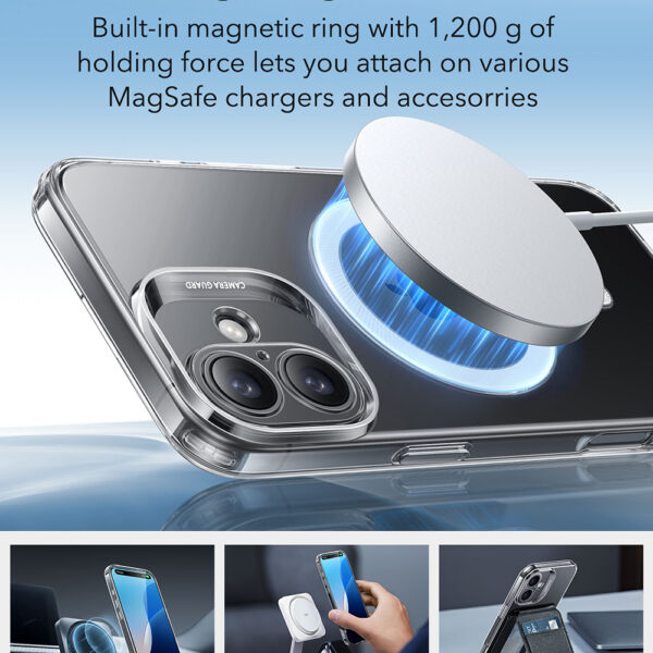 Husa iPhone 16 ESR Zero HaloLock, transparenta - imagine 4