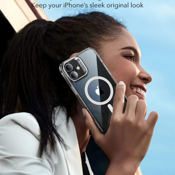 Husa iPhone 16 ESR Classic Hybrid HaloLock Kickstand, negru frost - imagine 3