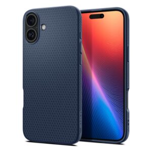 Husa iPhone 16 Spigen Liquid Air, bleumarin