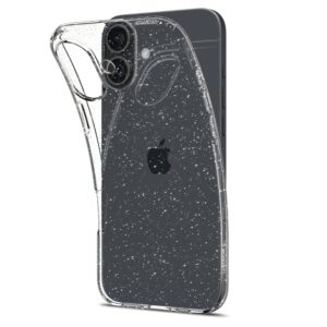 Husa iPhone 16 Spigen Liquid Crystal Glitter, Crystal Quartz