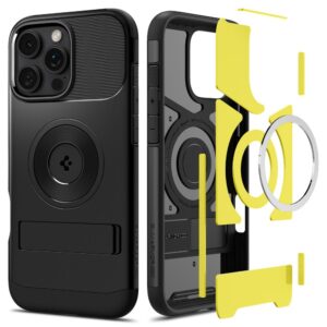 Husa iPhone 16 Pro Max Spigen Slim Armor MagSafe, negru