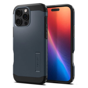 Husa iPhone 16 Pro Max Spigen Tough Armor MagSafe, albastru