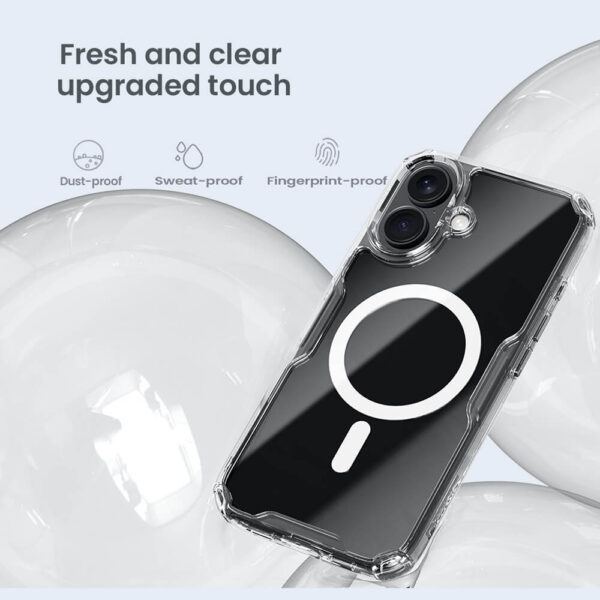 Husa iPhone 16 Plus Nillkin Nature Pro Magnetic, transparenta - imagine 5