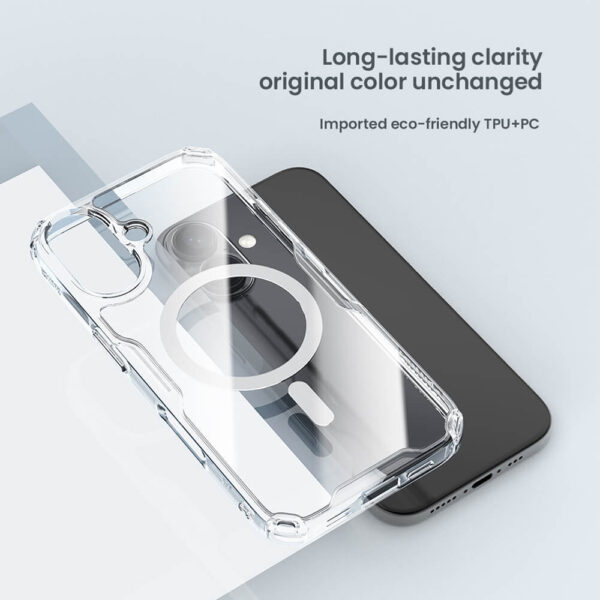 Husa iPhone 16 Plus Nillkin Nature Pro Magnetic, transparenta - imagine 6