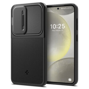 Husa Samsung Galaxy S24 FE Spigen Optik Armor, negru