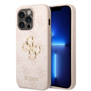 Husa originala Guess iPhone 15 Pro Hardcase 4G Big Metal Logo, roz, GUHCP15L4GMGPI
