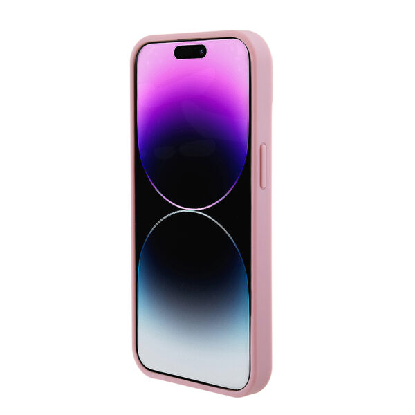 Husa iPhone 15 Guess Leather 4G Stamped, roz, GUHCP15SP4EPMP - imagine 5