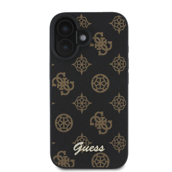 Husa iPhone 16 Plus Guess Peony Script MagSafe, negru, GUHMP16MPGPYSK - imagine 5