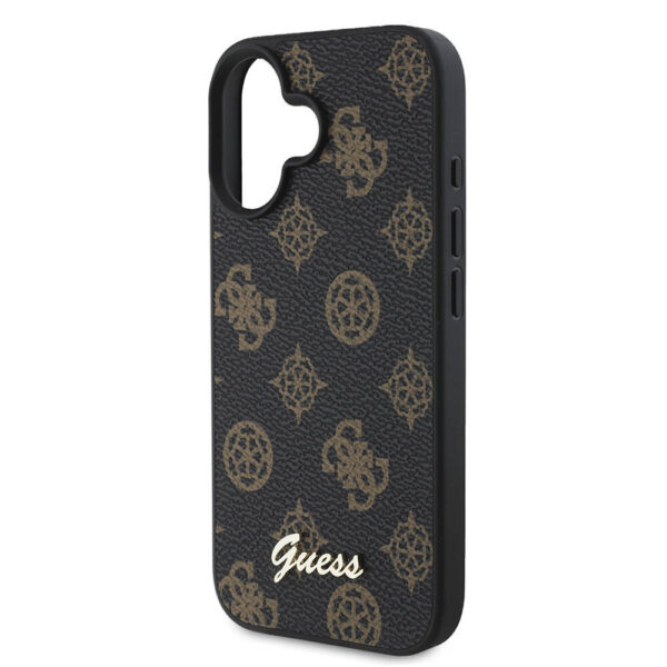 Husa iPhone 16 Plus Guess Peony Script MagSafe, negru, GUHMP16MPGPYSK - imagine 2