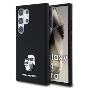 Husa Karl Lagerfeld Samsung Galaxy S24 Ultra Silicone, Karl&Choupette, negru, KLHCS24LSMHKCNPK