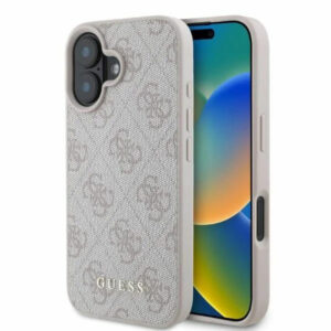 Husa originala Guess iPhone 16 Plus Hardcase 4G Classic, roz, GUHCP16MG4GFPI