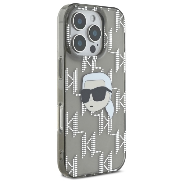 Husa iPhone 16 Pro Max Karl Lagerfeld IML Luxury Electroplated, Karl Head, negru, KLHCP16XHKLPKHK - imagine 4