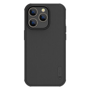 Husa iPhone 16 Pro Max Nillkin Super Frosted Shield Pro, decupaj sigla, negru