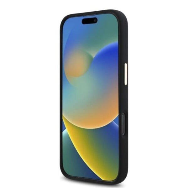 Husa Guess iPhone 16 Pro Max Silicone Logo Strass 4G, negru, GUHCP16XM4DGPK - imagine 3
