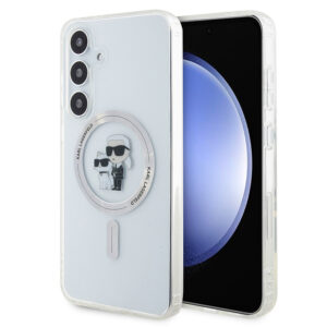 Husa Samsung Galaxy S24 Karl Lagerfeld IML MagSafe, Karl&Choupette, transparent, KLHMS24SHGKCNOT