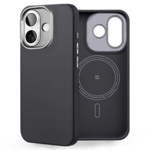 Husa iPhone 16 Edizard Pro MagSafe Case, negru