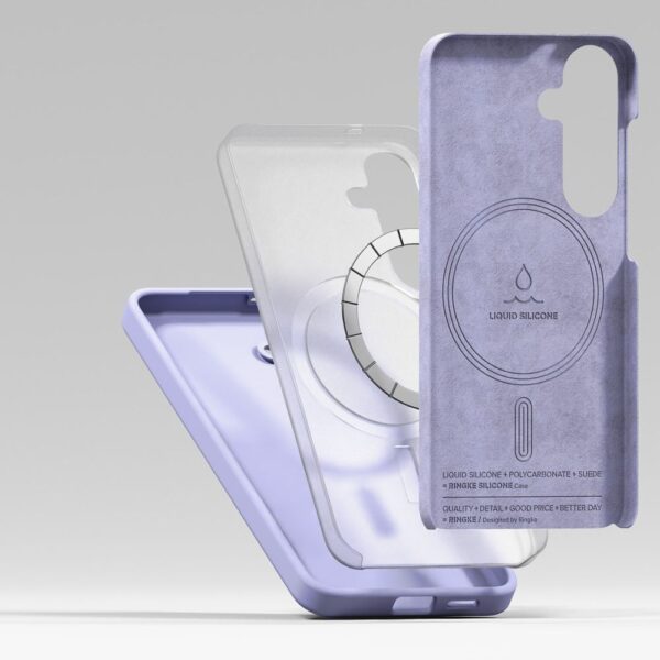 Husa Samsung Galaxy S25 Ringke Silicone Magnetic MagSafe, mov - imagine 6
