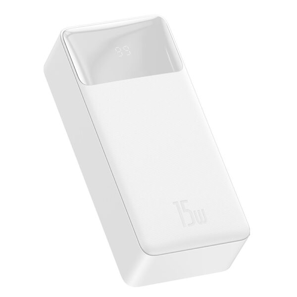 Baterie externa 30000mAh Baseus, 2xUSB, USB-C, Micro-USB, alb, PPBD050202