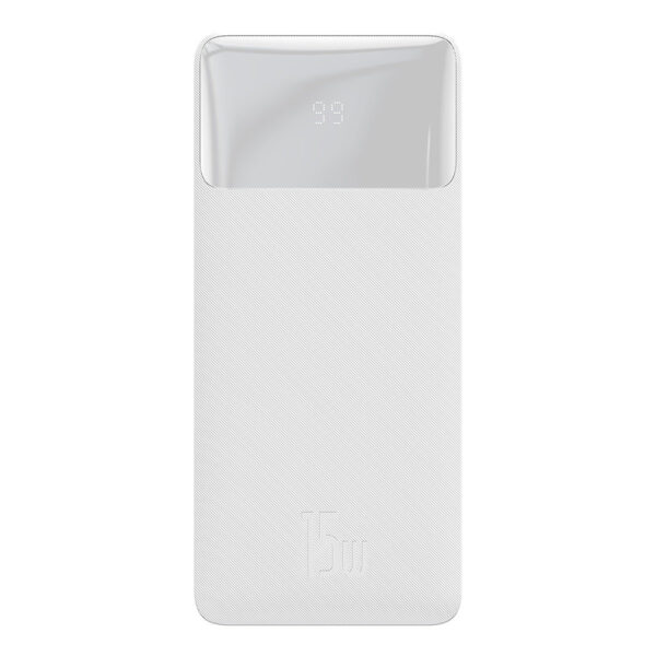 Baterie externa 30000mAh Baseus, 2xUSB, USB-C, Micro-USB, alb, PPBD050202 - imagine 3