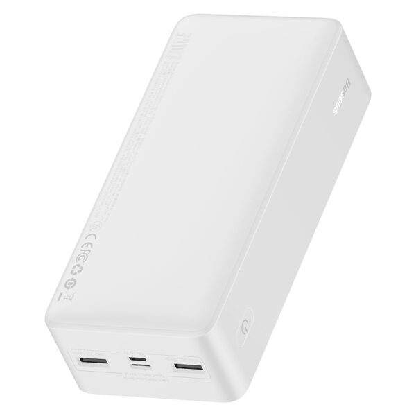 Baterie externa 30000mAh Baseus, 2xUSB, USB-C, Micro-USB, alb, PPBD050202 - imagine 4