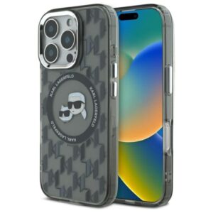 Husa iPhone 16 Pro Karl Lagerfeld IML MagSafe, Monogram Karl&C