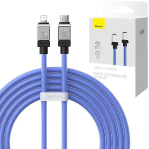 Cablu Fast Charging cable Baseus USB-C to Lightning Coolplay Series 2m, 20W, purple