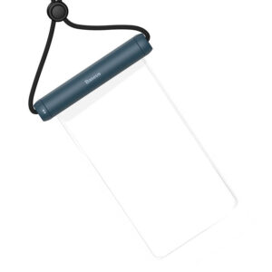 Husa impermeabilă pentru telefon Baseus cu capac glisant, albastru