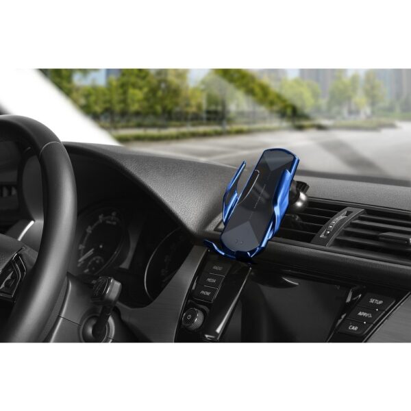 Incarcator Auto Wireless OEM HS3, Quick Charge, 15W, IR, Albastru - imagine 6